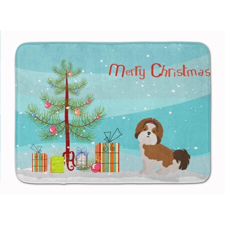 Carolines Treasures Imperial Shih Tzu Christmas Tree Machine Washable Memory Foam Mat CK3459RUG